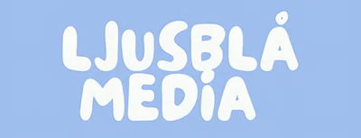 Ljusblå Media logotyp logo